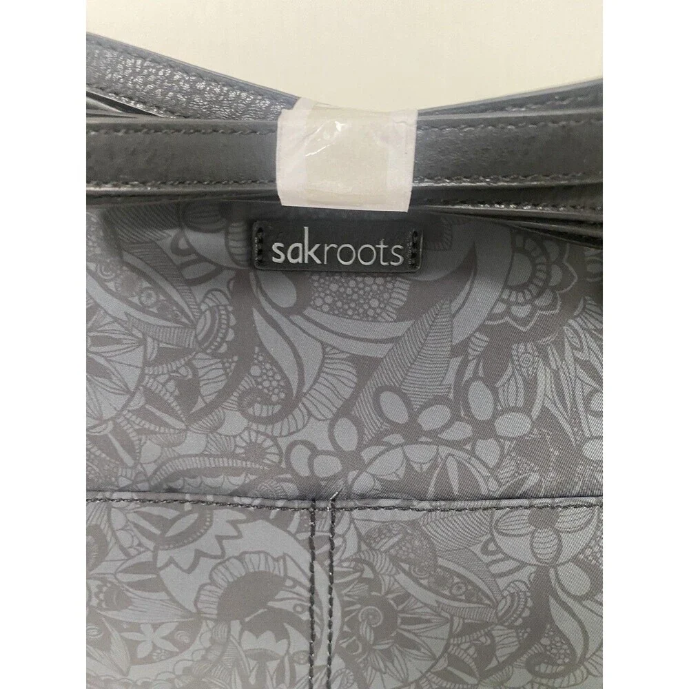 NEW Sakroots Vegan Artist Circle black and grey Handbag